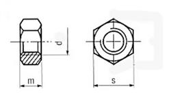 Hexagon nut D934 left metric fine thread St
