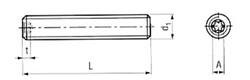  Hexagon socket set screw with flat point D913 45H St