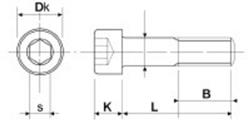  Hexagon socket head cap screw BSW 12.9 St