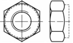  Prevailing torque hexagonal nut, all metal D980V Stainless steel A4