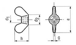  Wing nut D315 Stainless steel A4