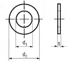  Washer for woodconstruction with round hole D440R Stainless steel