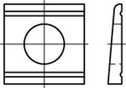 Square taper washer for U sections D434 Stainless steel A4