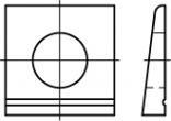  Square taper washer for I sections D435 Stainless steel