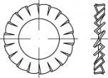  Serrated lock washer with external teeth D6798A Stainless steel A4
