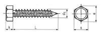  Hexagon head tapping screw D7976 Stainless steel