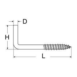  Square hook Stainless steel