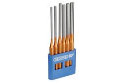 Pin punch set, long pattern, 6 pcs in plastic holder 119L