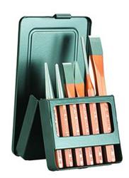 106 D- Chisel and Punch sets 6 pcs in metal case