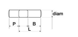 Stud metal end D939 Brass