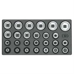 Gedore dopsleutel set 1500 ES-19 in module