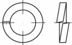  Spring cotter, simple Stainless steel A2