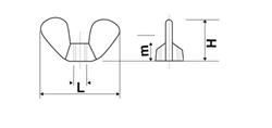 Wing nut D315 Brass