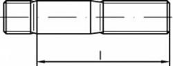 Studs, metal end, D 938 5.8 S