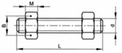 Studbolts UNC A193-B7/A194-2H ZW PTFE