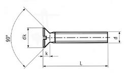 Metaalschroeven PK Din 963 messing