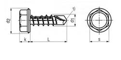 Self-drilling cross recessed countersunk head screw