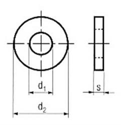  Washer for bolts with heavy type spring pins, D 7349 steel zinc plated