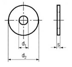  Plain washer, outer diameter 3 x d, D 9021 plastic polyamide (nylon) PA 6.6