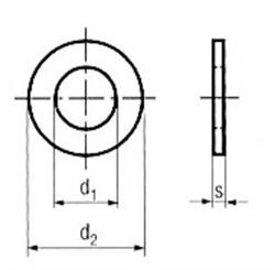 Washers, D 433 -1 steel zinc-plated
