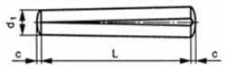 rooved pins, full-length taper grooved, D 1471 steel