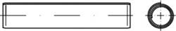 Spring-type straight pins, coiled, standard duty, D 7343 spring steel