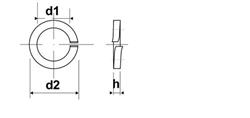  Single coil spring lock washers st D127B
